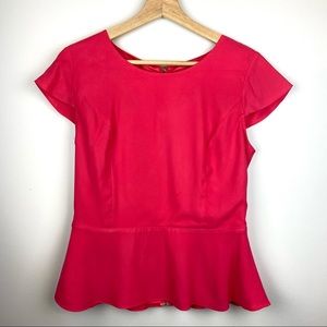 Express Peplum Top with Gold Zipper